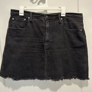 Madewell Black Denim Mini Skirt